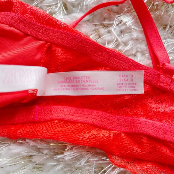 New Victoria's Secret Pink Lace Bralette Small AA-C NWT - Picture 7 of 8